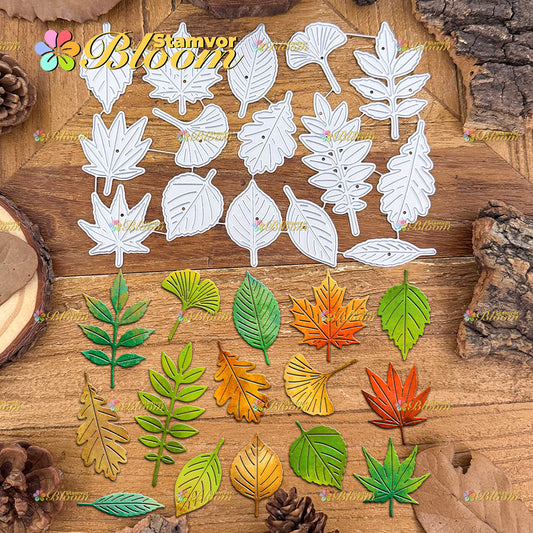 Original Lovely Fall Thanksgiving Spring Leaves Maple Cutting Dies