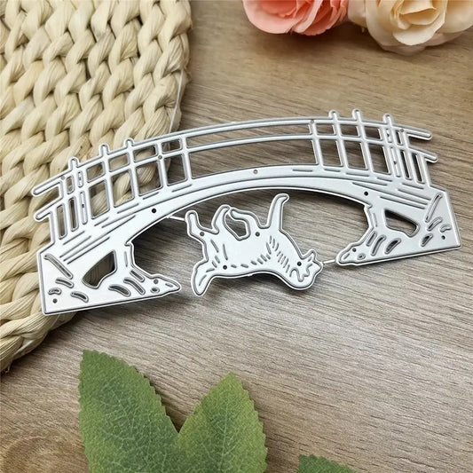 1pc Dog Bridge Rainbow Animal Memorial Metal Cutting Dies,Cut Dies for Card Making for Scrapbooking Paper Decoration Journal Card Greeting card Wedding Craft Decor Stencils DIY Scrapbooking Cards Decorative Embossing Paper Dies