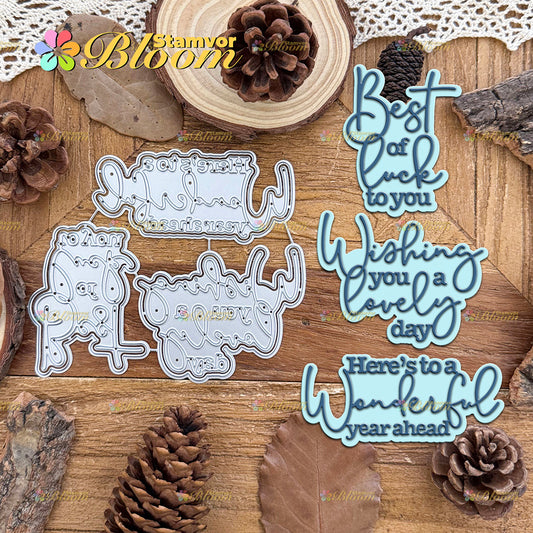 Original Lovely Layers Positive Sentences Cutting Dies