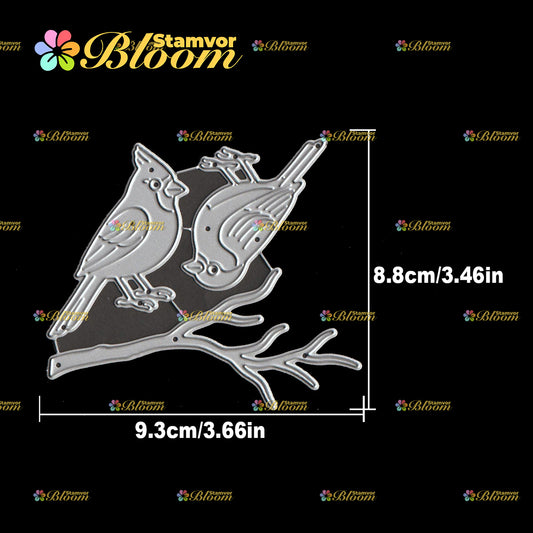 Original Lovelys Christmas Birds Cardinal and Branches Cutting Dies