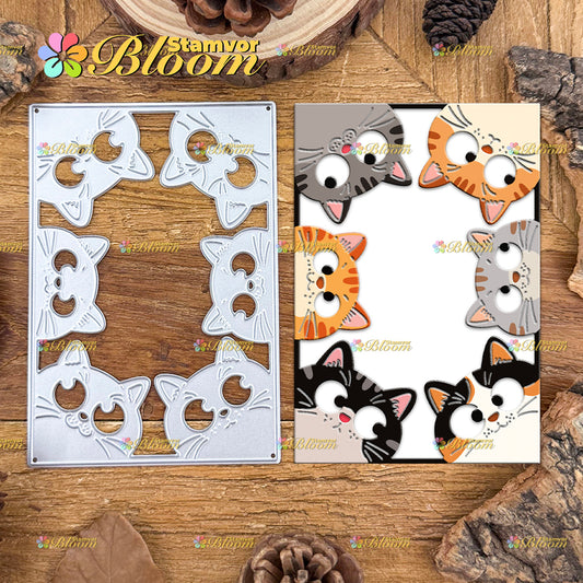 Original Lovely Cats Square Frame Cutting Dies