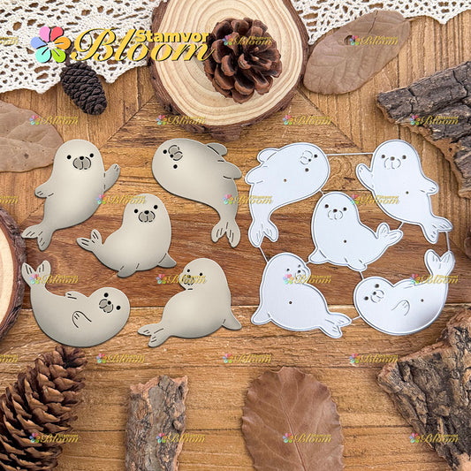 Original Lovely Funny Animal Seals Cutting Dies