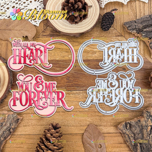 Original Lovely Layers Christmas Short Sentences Titles Cutting Dies