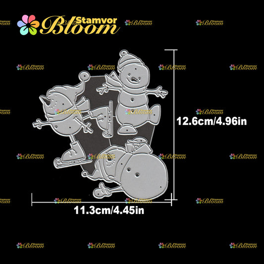 Original Lovely Christmas Winter Funny Snowmen Cutting Dies