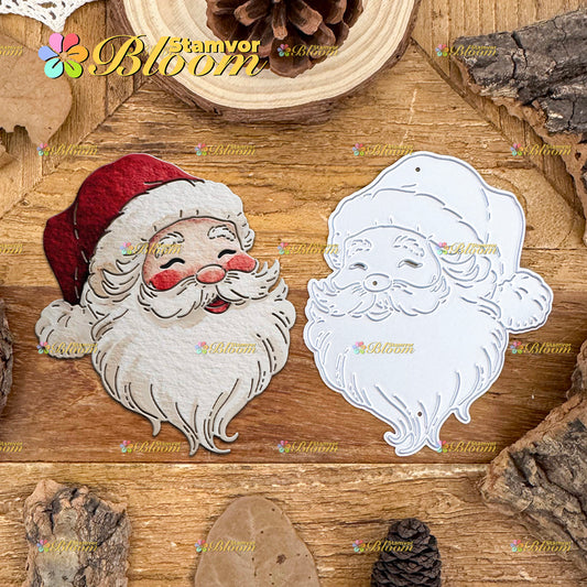 Original Lovely Retro Christmas Santa Claus Cutting Dies