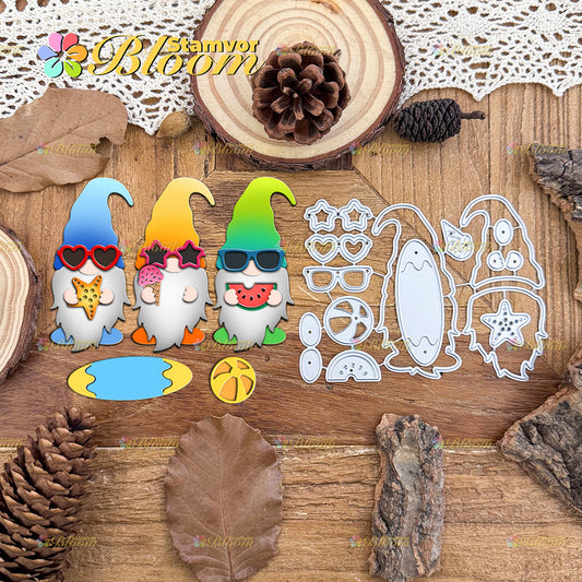 Original Lovely Layers Summer Vacation Gnomes Cutting Dies