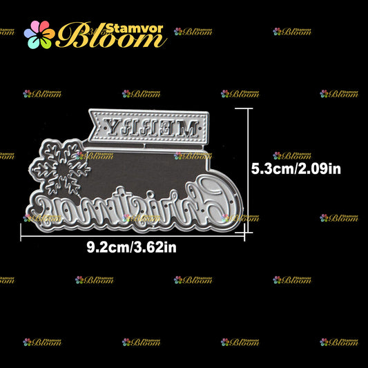 Original Lovely Layers Christmas Title MERRY CHRISTMAS Cutting Dies
