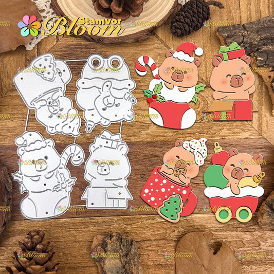Original Lovely Christmas Kapibalas Cutting Dies