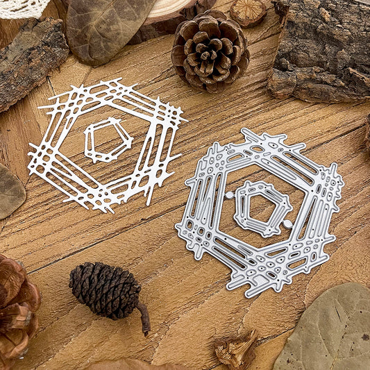 Hand-painted hexagonal background Cutting Dies