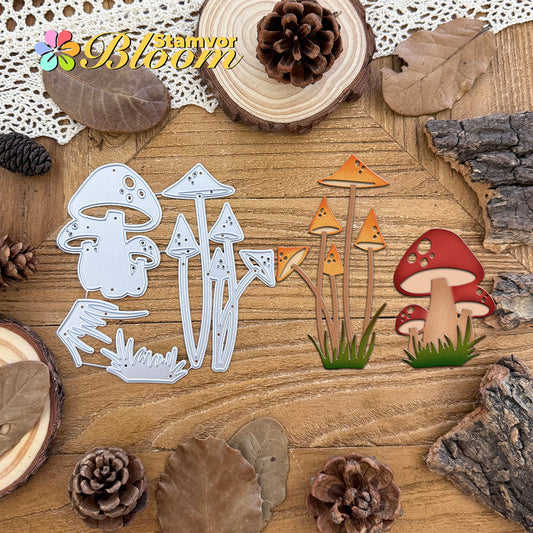 Original Autumn Lovely Layers Mushrooms Cutting Dies