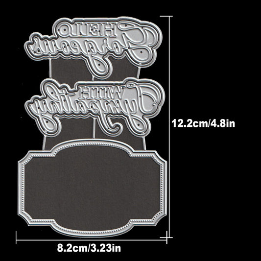 Original Retro Layers Titles Words Tags Cutting Dies