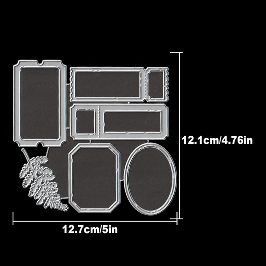 Original Retro Leaves Postage Stamps Labels Cutting Dies