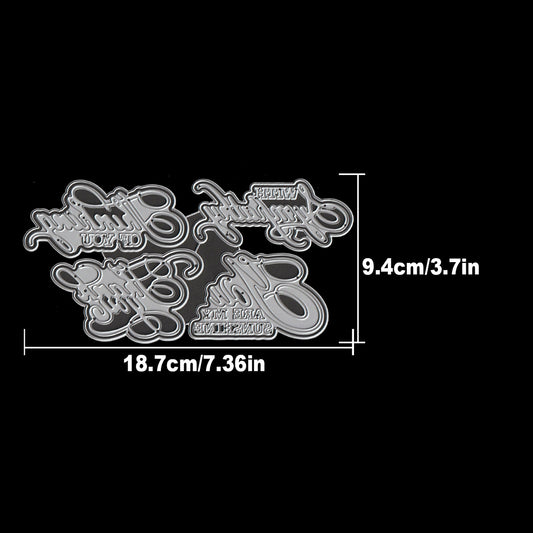 Original Lovely Handwrite Positive Practical Sentences Cutting Dies
