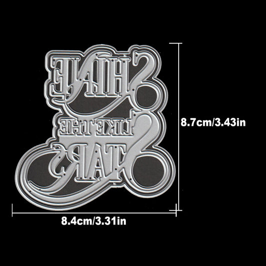 Original Lovely Words Title SHINE LIKE THE STARS Cutting Dies