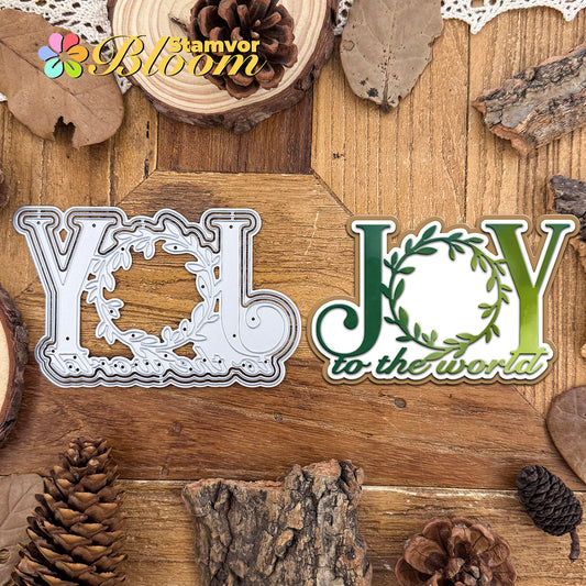 Original Christmas Layers Title Words JOY TO THE WORLD Cutting Dies