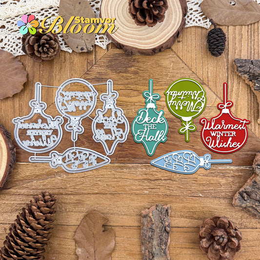 Original Lovely Christmas Bells Titles Words Cutting Dies