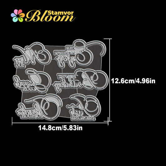 Original Lovely Practical English Titles Short Sentences HAPPY BIRTHDAY Cutting Dies