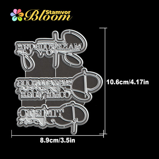 Original Lovely Heartwarming Short Sentences Words Titles Cutting Dies