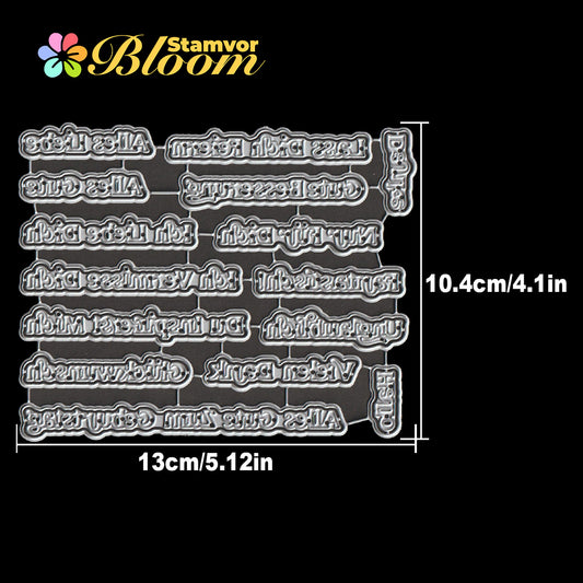 Original Lovely Pratical Basic German Layers Short Sentences Cutting Dies
