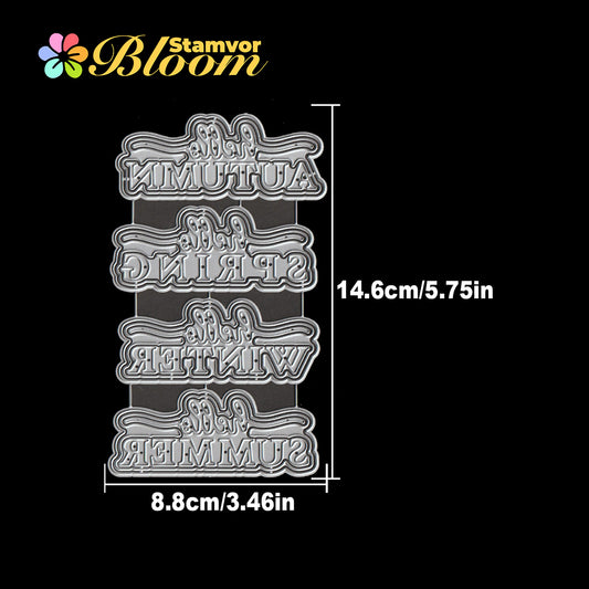 Original Lovely Layers Hello All Seasons Words Titles Cutting Dies