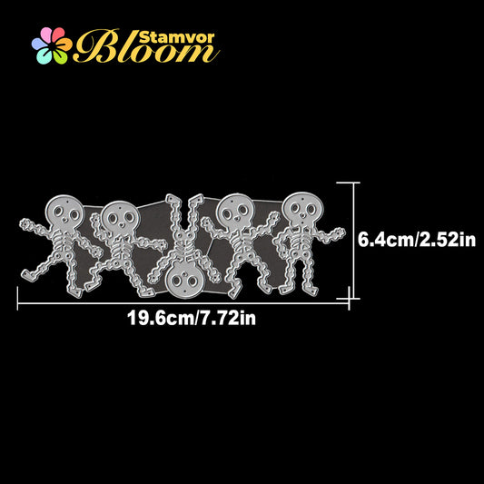 Original Lovely Halloween Dancing Skeletons Cutting Dies