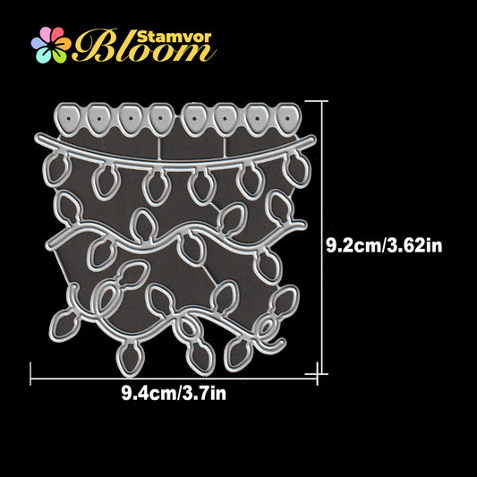 Original Lovely Christmas Party String Lights Cutting Dies
