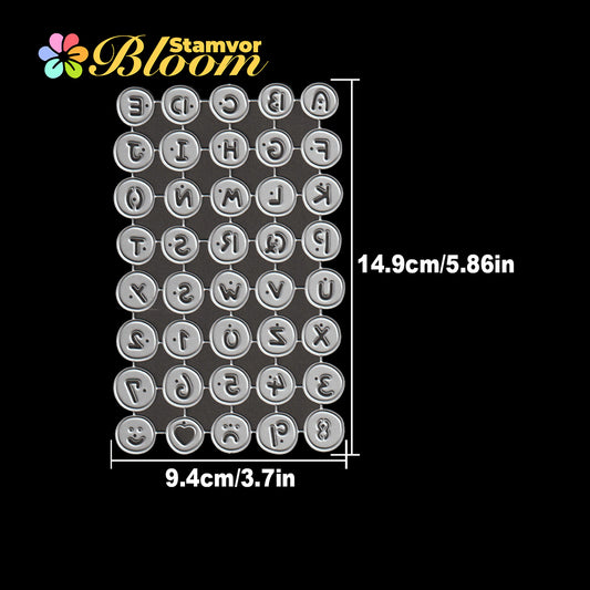 Original Lovely Circles Alphabet and Numbers Cutting Dies