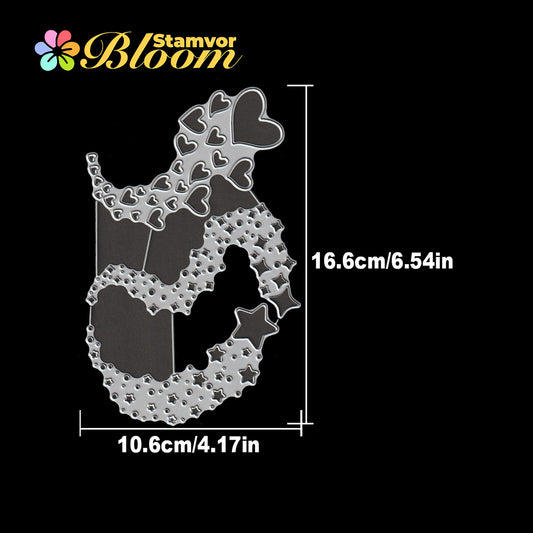 Original Lovely Love Shiny Stars Cutting Dies