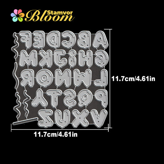 Original Lovely Alphabets Balloons Cutting Dies