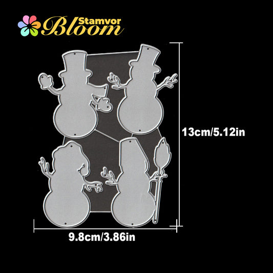 Original Lovely Winter Christmas Snowman Silhouettes Cutting Dies