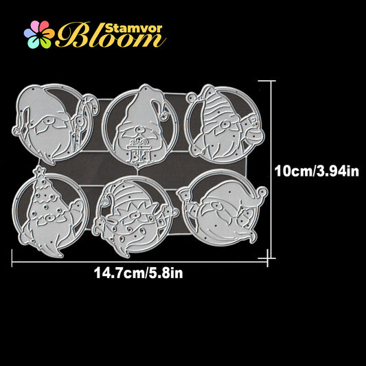 Original Lovely Christmas Gnomes Circles Cutting Dies