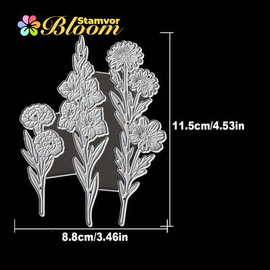Original Beautiful Mother's Gift Daisy Carnation Flowers Bouquet Cutting Dies