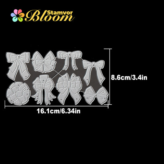 Original Lovely Birthday Gifts Christmas Bows Cutting Dies