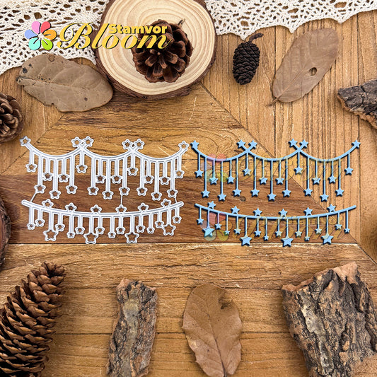 Original Lovely Stars Lace Borders Cutting Dies