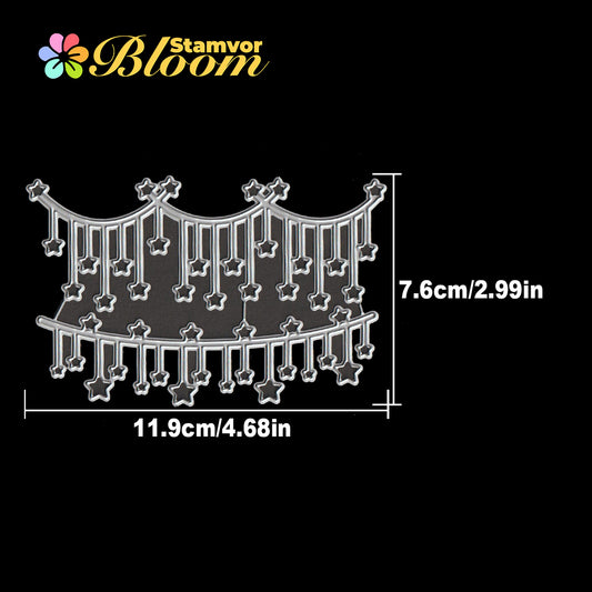 Original Lovely Stars Lace Borders Cutting Dies