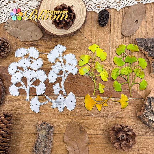 Original Lovely Leaves Branches Ginkgo Leaves Cutting Dies