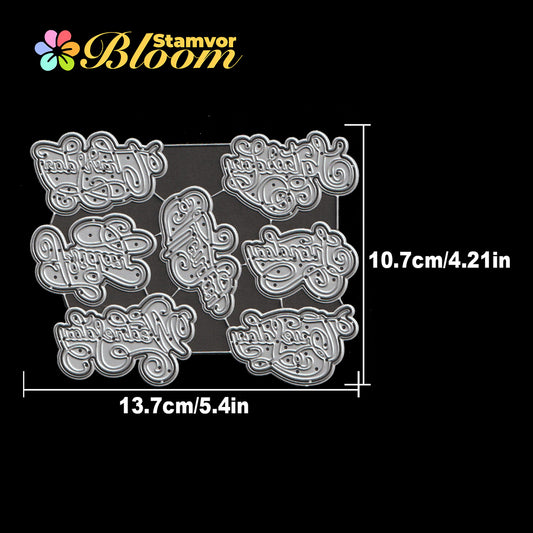 Original Beautiful Layers Calendar Week Titles Words Cutting Dies