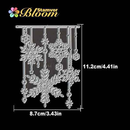 Original Beautiful Winter Christmas Snowflakes Lace Border Cutting Dies