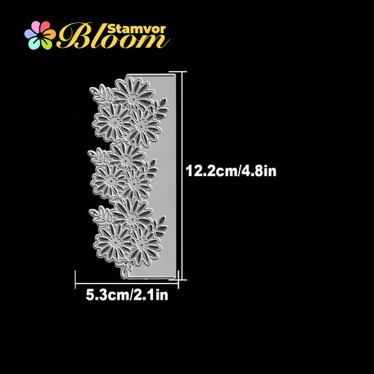 Original Lovely Flowers Daisy Half-cut Border Cutting Dies