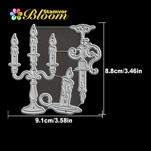 Original Retro Gothic Candlessticks Cutting Dies