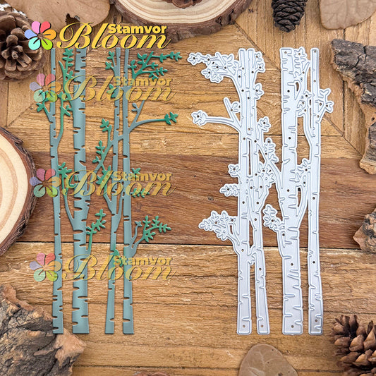 Original Lovely Briches Trees Winter Forest Cutting Dies