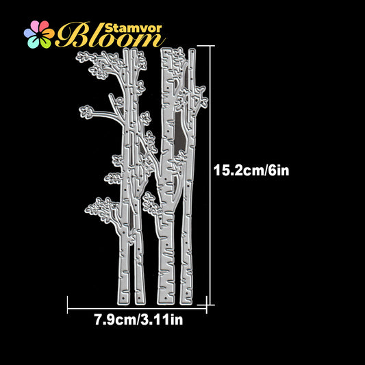 Original Lovely Briches Trees Winter Forest Cutting Dies