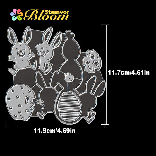 Original Lovely Layers Easter Bunnies Hold Eggs Cutting Dies
