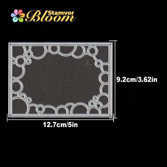 Original Lovely Water Bubbles Square Frame Cutting Dies