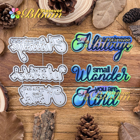 Original Lovely Layers Warm Titles Cutting Dies