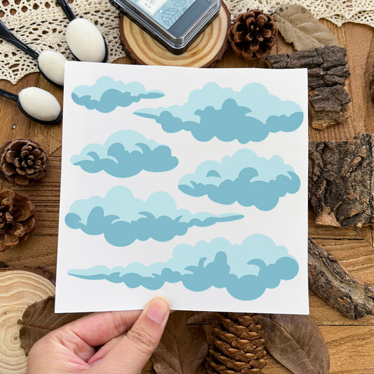 2pcs/6x6in Lovely Layers Sky Clouds Nature-Stencils