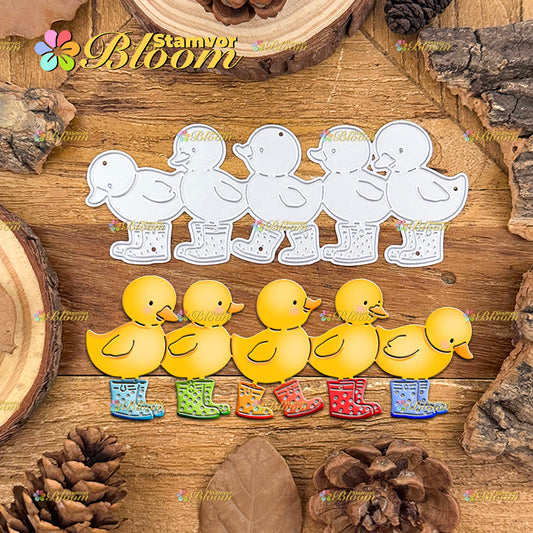 Original Lovely Animals Rainy Day Ducks Cutting Dies