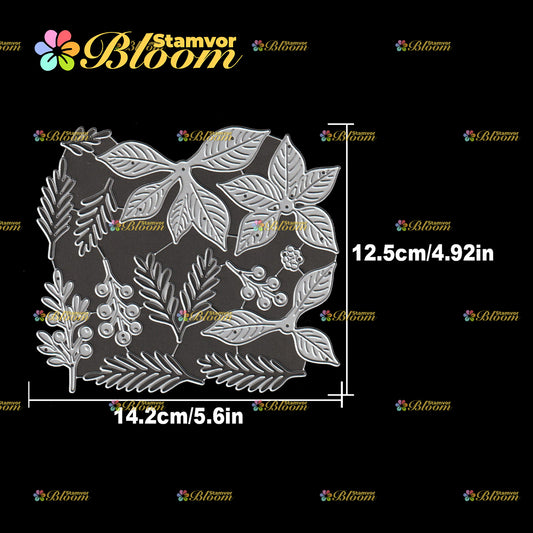 Original Lovely Layers Christams Flowers and Leaves Cutting Dies