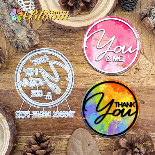 Original Lovely Layers YOU Circle Frame Titles Cutting Dies