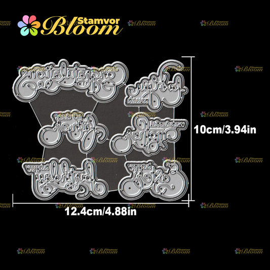 Original Lovely Layers Pratical Congratulations Birthday Easter Titles Cutting Dies